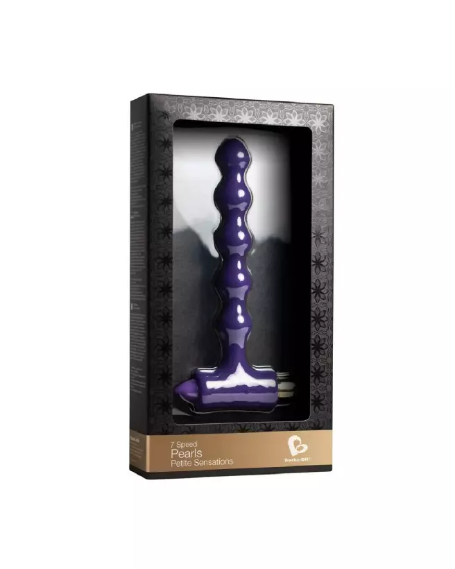 Image du Vibrating Pearl Butt Plug de Rocks-Off, chapelet anal vibrant en silicone-3