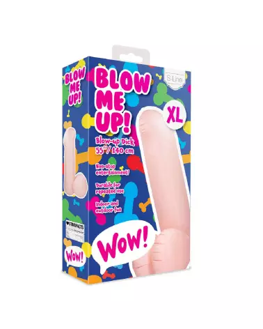 Pénis gonflable géant 140 cm couleur chair S-Line by Shots pour humour et fêtes-2