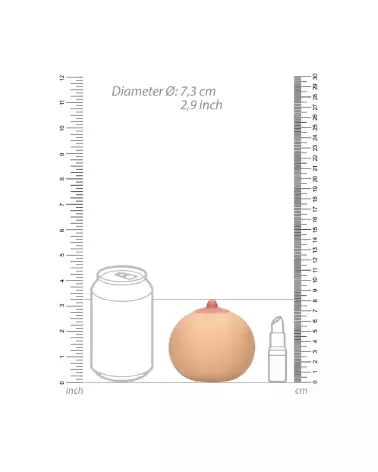 Image de la balle anti-stress en forme de poitrine de S-Line by Shots, parfait pour détente et amusement.-6
