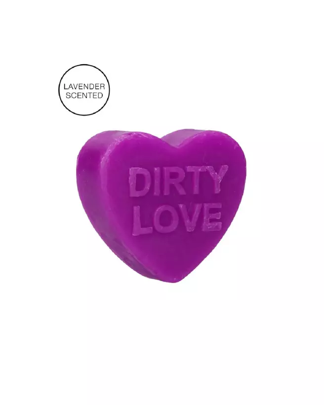 Photo du savon coeur Dirty Love parfum lavande de S-Line by Shots, idéal pour cadeau humoristique-4