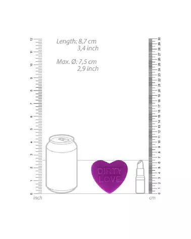 Photo du savon coeur Dirty Love parfum lavande de S-Line by Shots, idéal pour cadeau humoristique-5