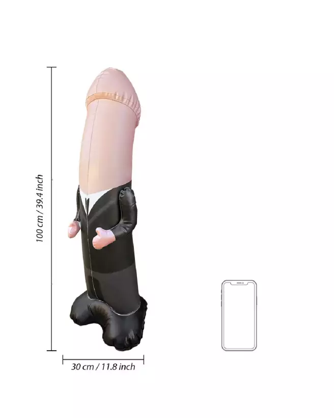 Sac de marié gonflable à frapper S-Line by Shots pour enterrement de vie-4