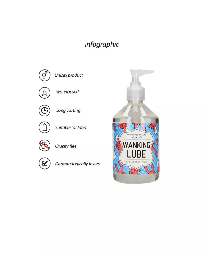 Image de WANKING LUBE 500 ml, lubrifiant de masturbation pour homme, S-Line by Shots-2
