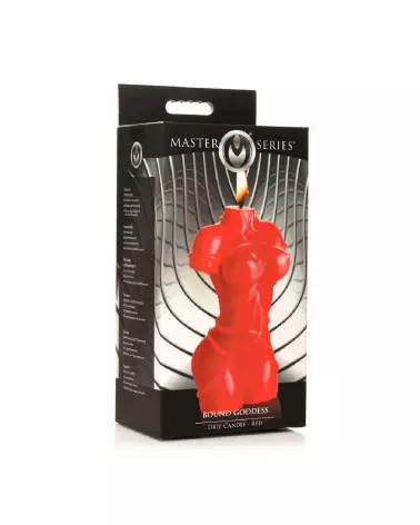 Image de la Bougie Rouge Bound Goddess Drip Candle par XR Brands pour ambiance humoristique-2