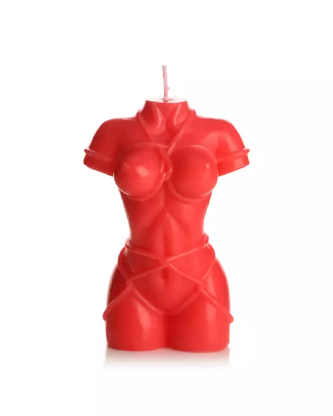 Image de la Bougie Rouge Bound Goddess Drip Candle par XR Brands pour ambiance humoristique-3