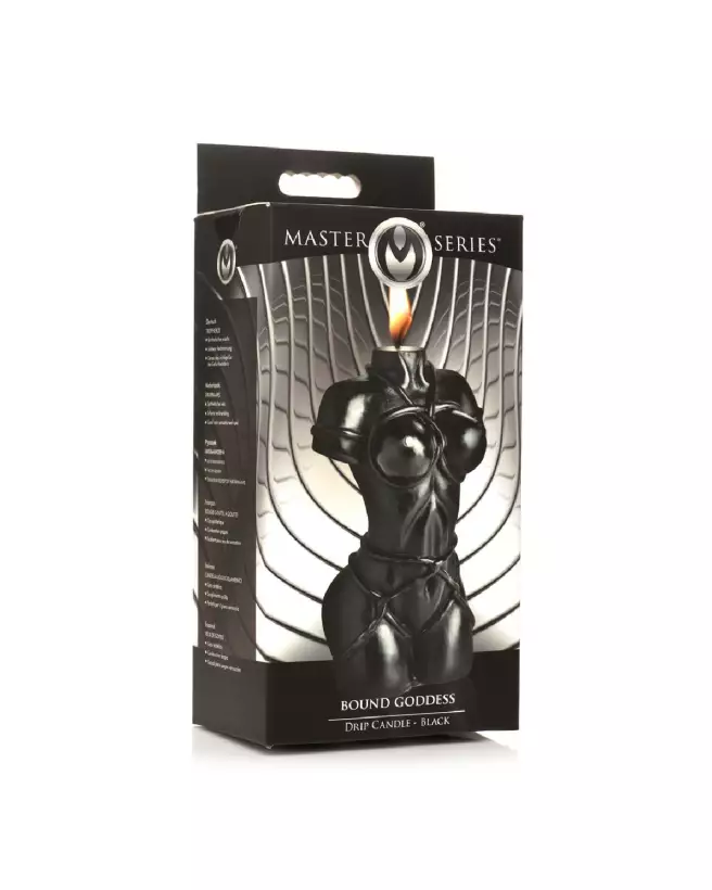 Image de la Bougie Noire Bound Goddess Drip Candle par XR Brands, idéale pour humour et décoration-2