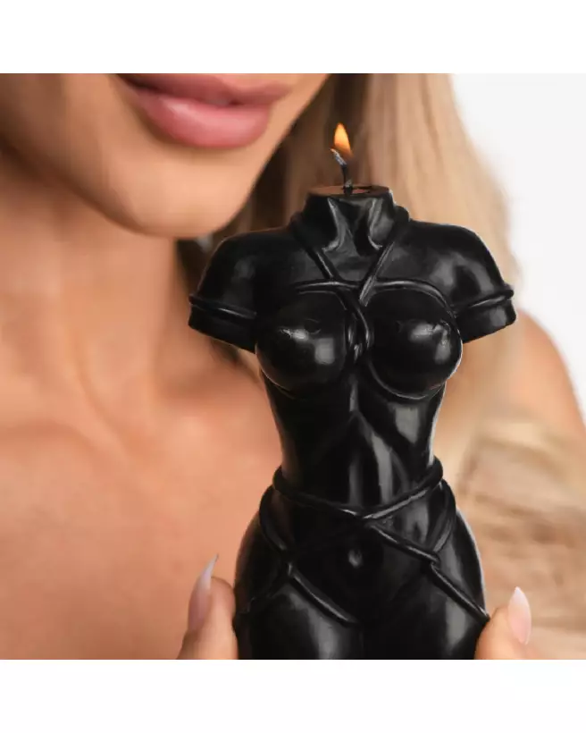 Image de la Bougie Noire Bound Goddess Drip Candle par XR Brands, idéale pour humour et décoration-6