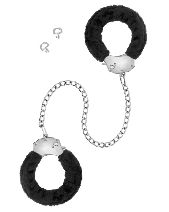 Menottes chevilles avec fourrure Fetish Tentation pour jeux coquins-1