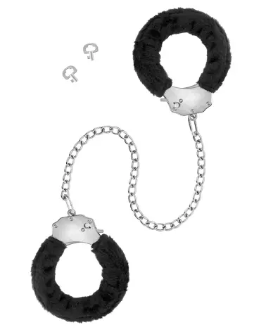 Menottes chevilles avec fourrure Fetish Tentation pour jeux coquins-1