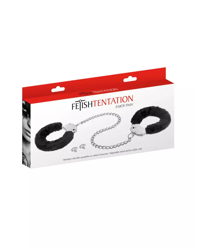 Menottes chevilles avec fourrure Fetish Tentation pour jeux coquins-2