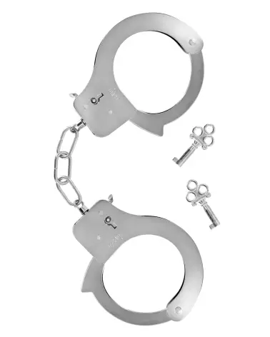 Menottes en métal robustes Fetish Tentation pour contrôle et sécurité-1