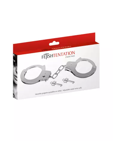 Menottes en métal robustes Fetish Tentation pour contrôle et sécurité-2