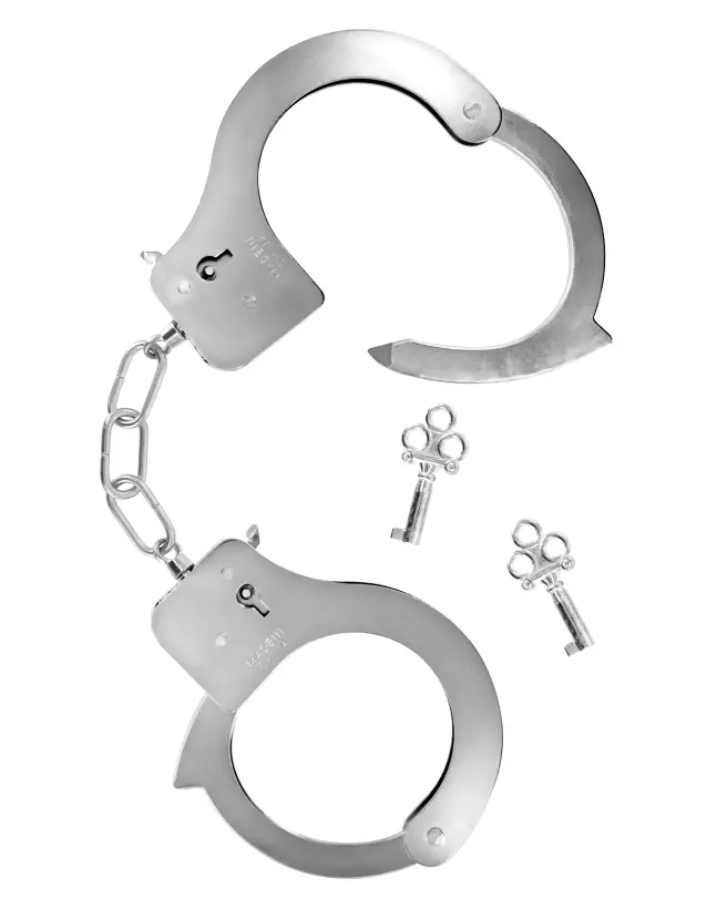 Menottes en métal robustes Fetish Tentation pour contrôle et sécurité-3
