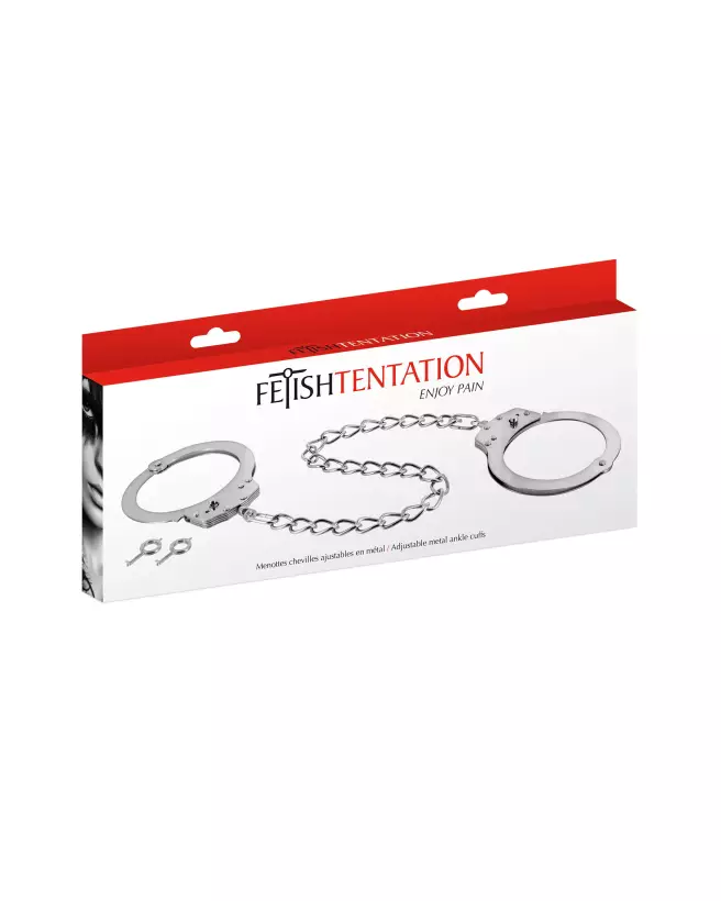 Menottes en métal pour chevilles Fetish Tentation, robustes et sécurisées-2