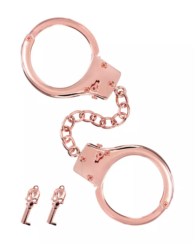 Menottes en métal or rose Fetish Premium pour BDSM-1