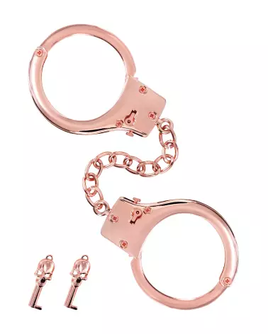 Menottes en métal or rose Fetish Premium pour BDSM-1