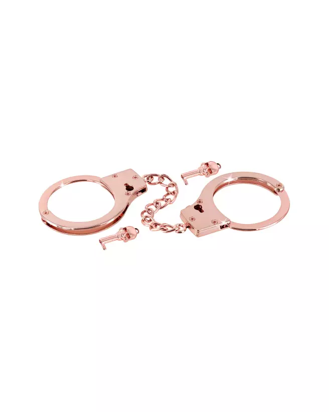 Menottes en métal or rose Fetish Premium pour BDSM-4