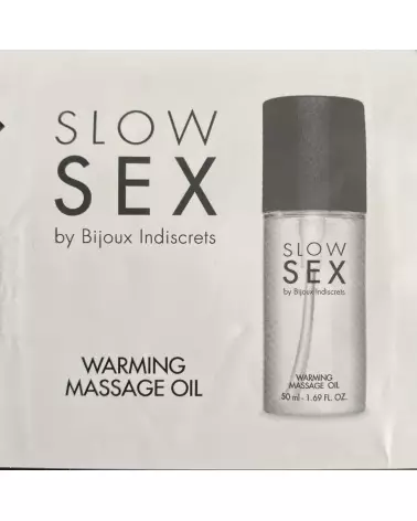Huile de massage chauffante Slow Sex Bijoux Indiscrets 1ml dosette-1