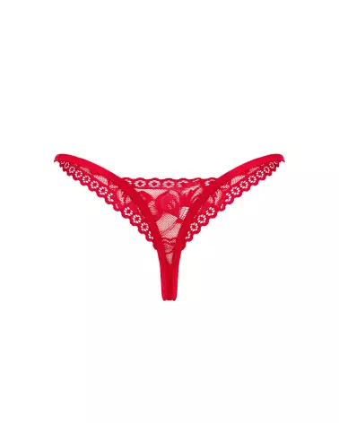 String Lacelove rouge Obsessive, lingerie séduisante en dentelle-12