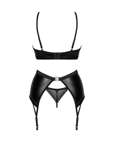 Photo de l'ensemble Norides 3 pièces noir Obsessive, lingerie élégante et confortable-8