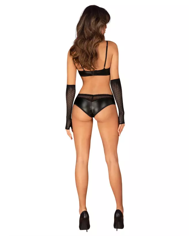 Gants noirs élégants A772 Obsessive pour tenue de soirée-4