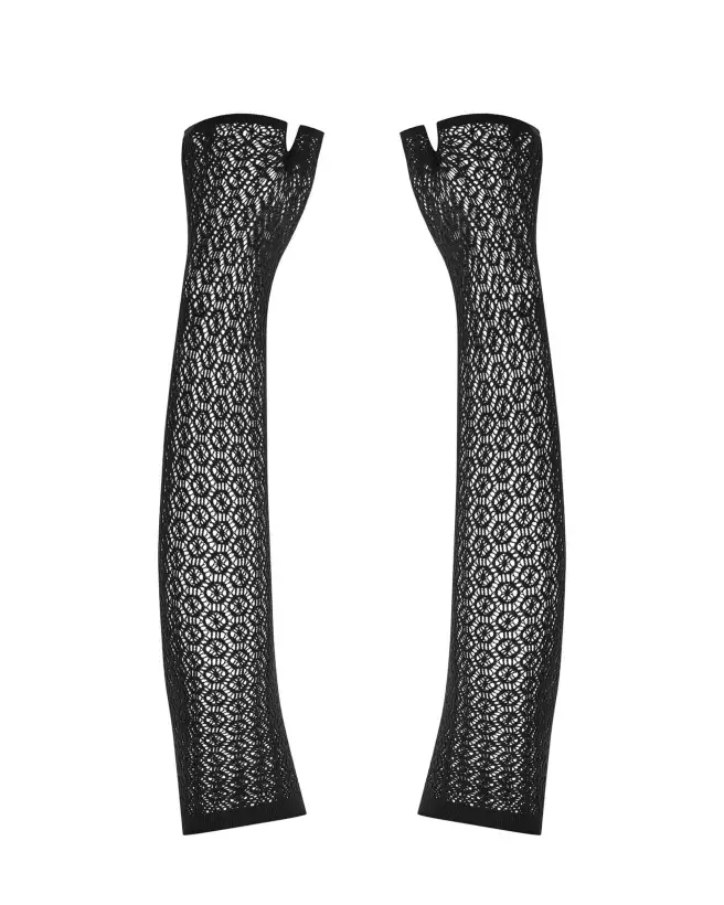 Gants noirs élégants A772 Obsessive pour tenue de soirée-7