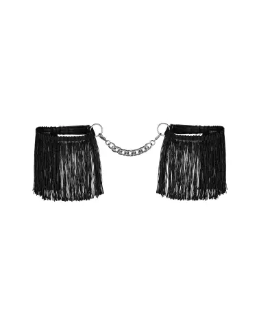 Menottes noires Obsessive pour jeux de bondage et domination douce-5