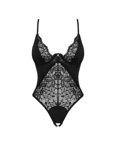 Body ouvert noir Bellastia par Obsessive, lingerie élégante et sensuelle-7