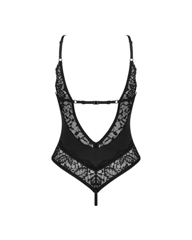 Body ouvert noir Bellastia par Obsessive, lingerie élégante et sensuelle-8
