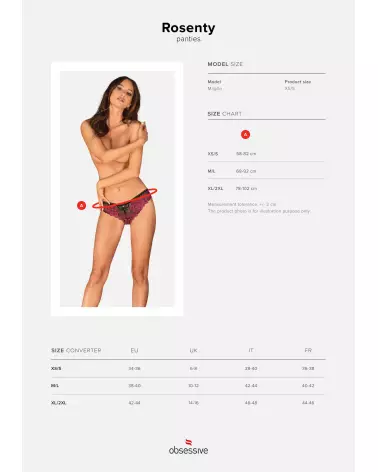 Rosenty String Noir Obsessive, lingerie élégante et confortable-13