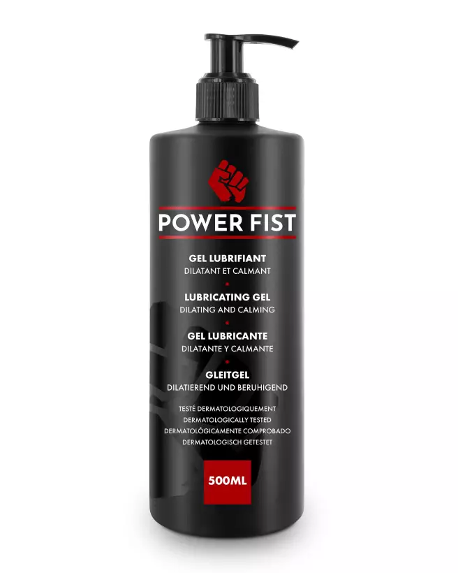 Image du lubrifiant Power Fist 500ml à base d'eau, conçu pour une lubrification durable et confortable-1