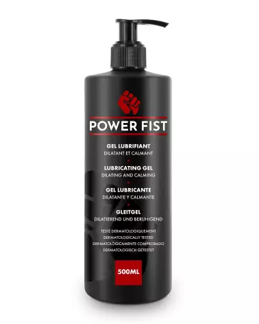 Image du lubrifiant Power Fist 500ml à base d'eau, conçu pour une lubrification durable et confortable-1