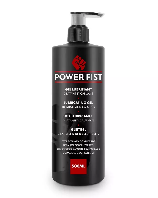 Image du lubrifiant Power Fist 500ml à base d'eau, conçu pour une lubrification durable et confortable-2