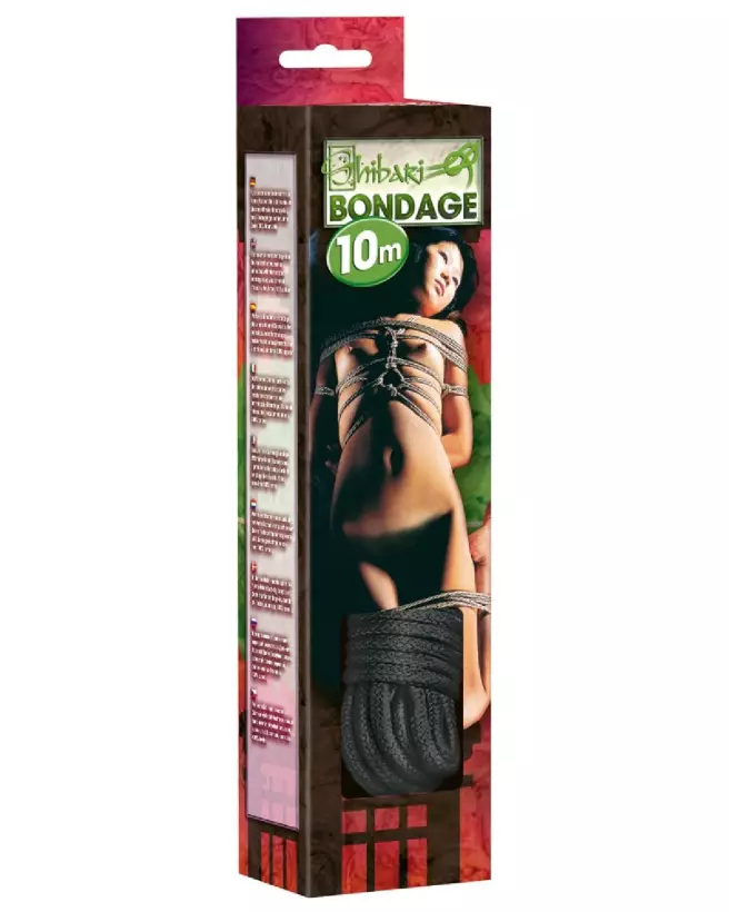 Corde Shibari Bondage noire 10 mètres pour pratique sécurisée-1