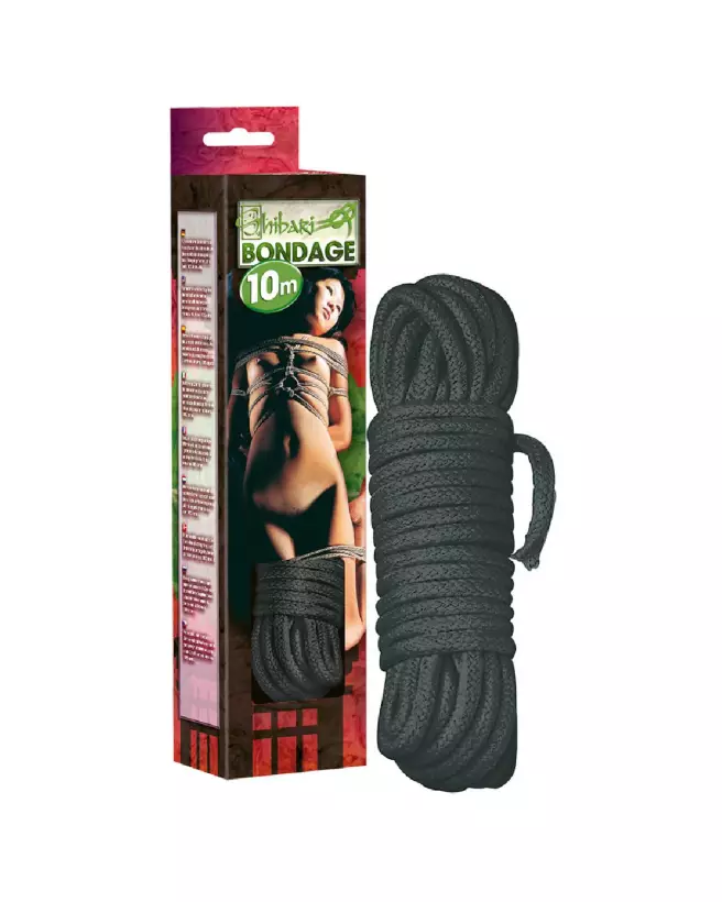 Corde Shibari Bondage noire 10 mètres pour pratique sécurisée-3