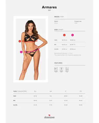 Obsessive ensemble lingerie noire deux pièces élégant-9