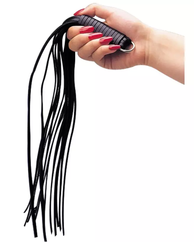 Fouet en cuir ZADO 45cm pour BDSM-3