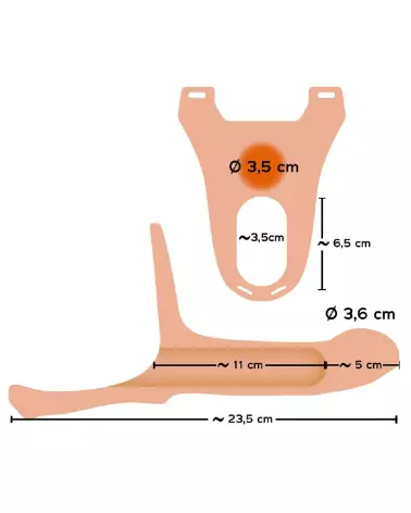 Image du Strap-On Silicone +5cm Medium de You2Toys, gode ceinture pour hommes-7