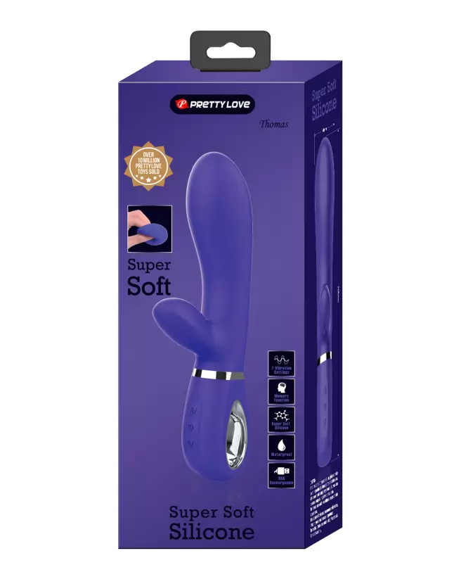 Image du vibromasseur PRETTY LOVE THOMAS BLEU, sextoy Rabbit de haute qualité-2