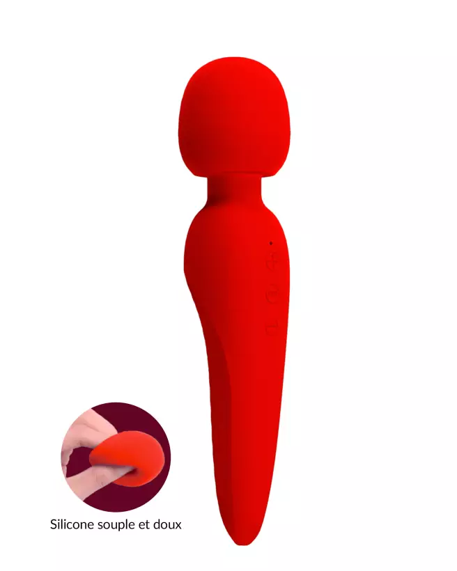 Pretty Love Meredith Rouge Wand Massager en Silicone de Luxe-1