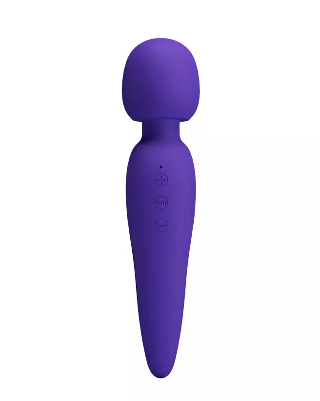 Image du Pretty Love Meredith Bleu, wand vibrant en silicone hypoallergénique-3