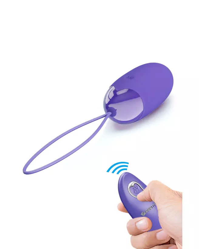 Œuf vibrant télécommandé Pretty Love Berger_Youth en violet, plaisir discret et contrôle sans fil-1