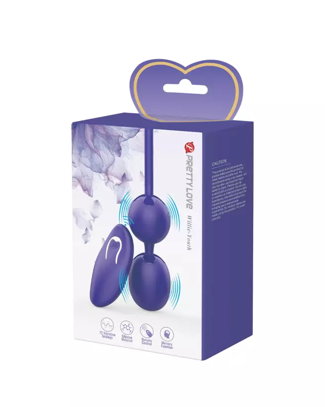 Image de l'œuf vibrant télécommandé Pretty Love Willie_Youth en violet, idéal pour plaisir discret-2