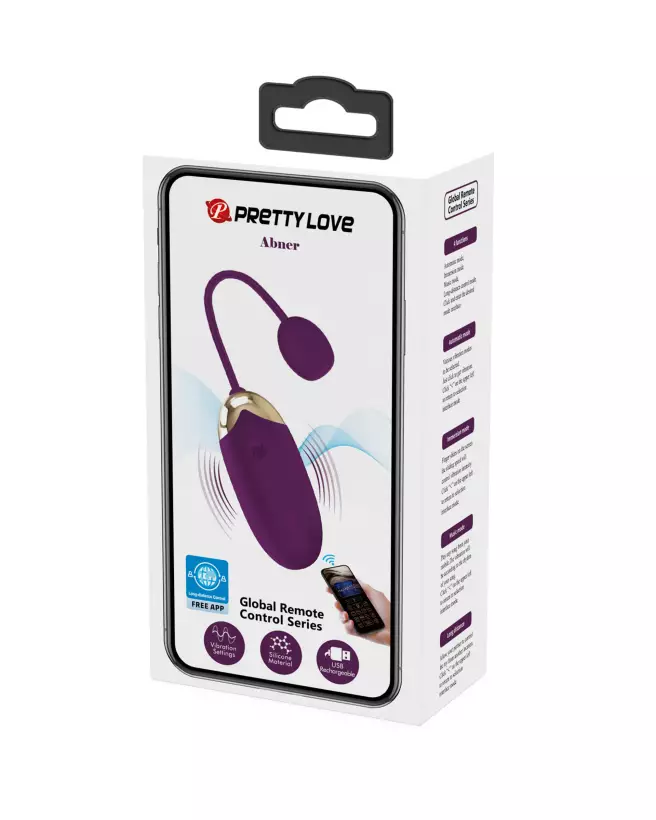 Pretty Love Abner œuf vibrant télécommandé violet-2