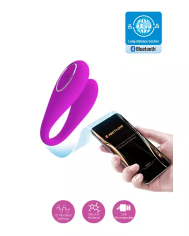 Pretty Love August Violet sextoy connecté avec application-5