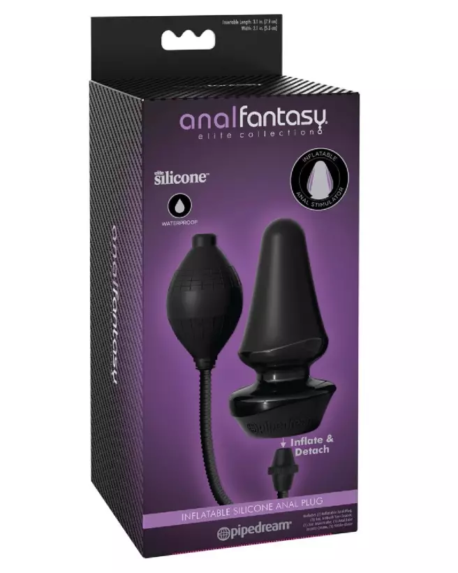 AFE Inflatable Silicone Butt Plug de Anal Fantasy Elite en action-1