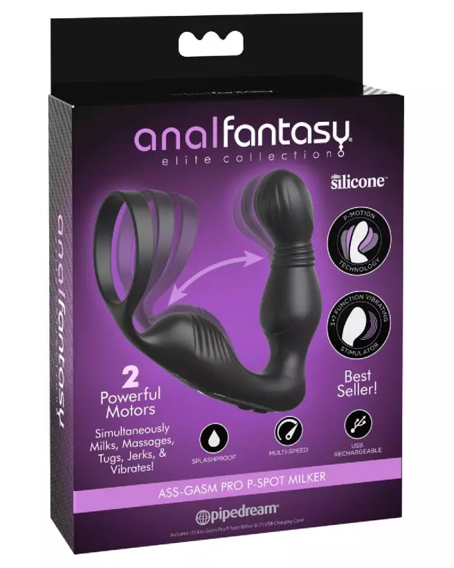 Stimulateur prostatique Ass-Gasm Pro P-Spot Milker de Anal Fantasy Elite-1