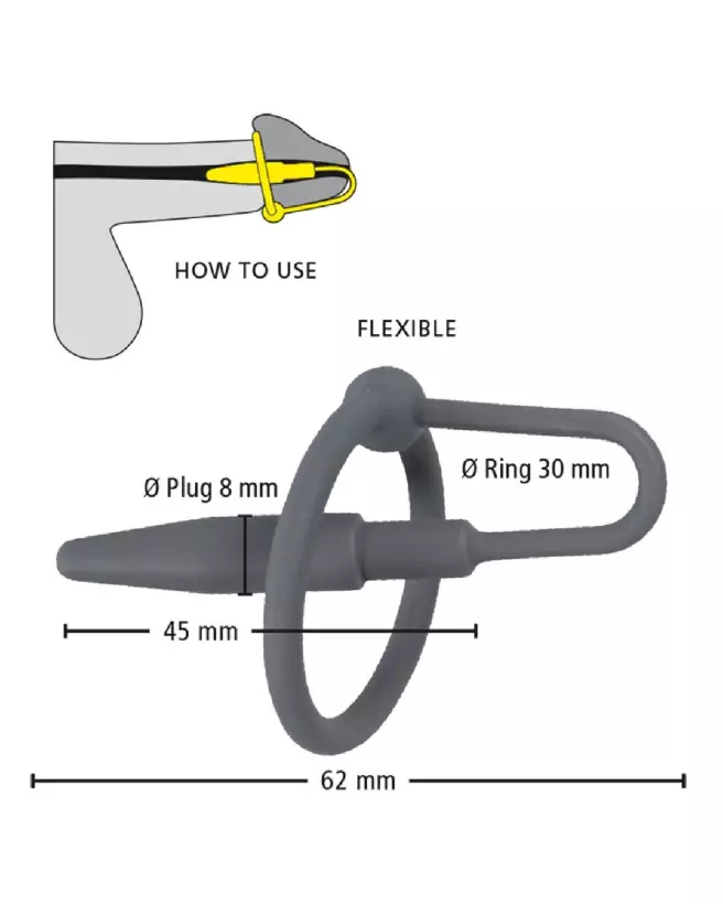 Image du Penis Plug with Glans Ring de PenisPlug pour stimulation de l'urètre-6
