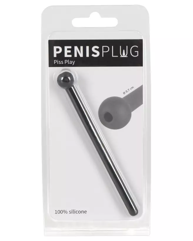 Image du Penis Plug Piss Play Noir de Penisplug pour jeux urétraux-1