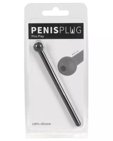 Image du Penis Plug Piss Play Noir de Penisplug pour jeux urétraux-1